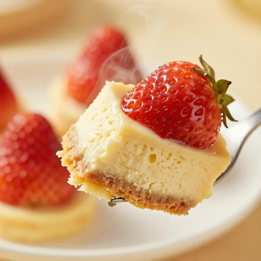 Delicious mummy cheesecake stuffed strawberries arranged on a plate