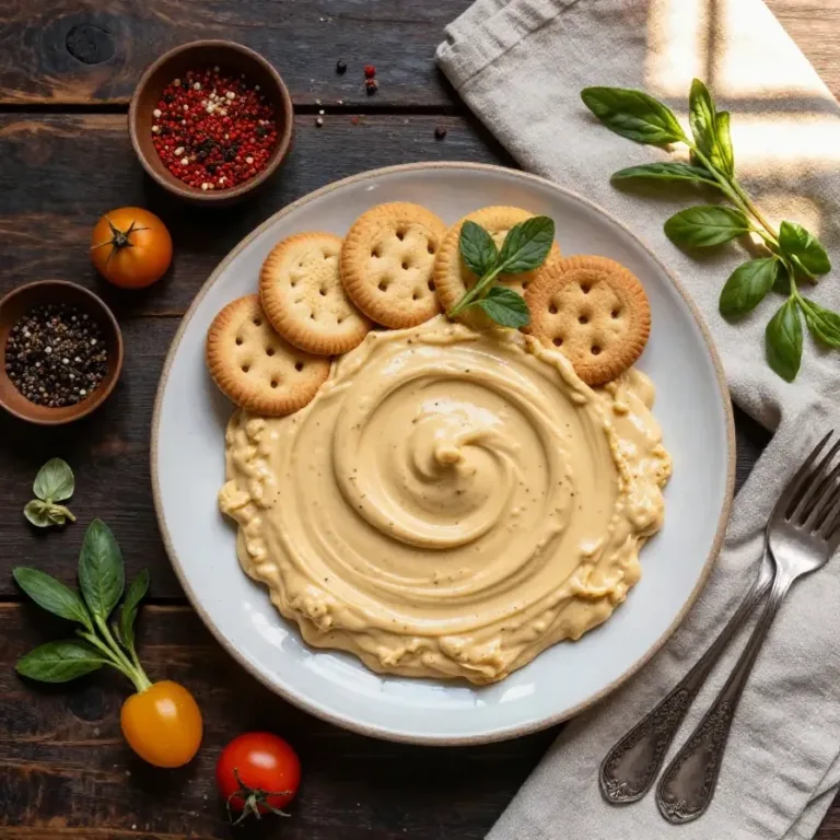 A creamy spider cookie butter dip served in a bowl with cookie pieces around it