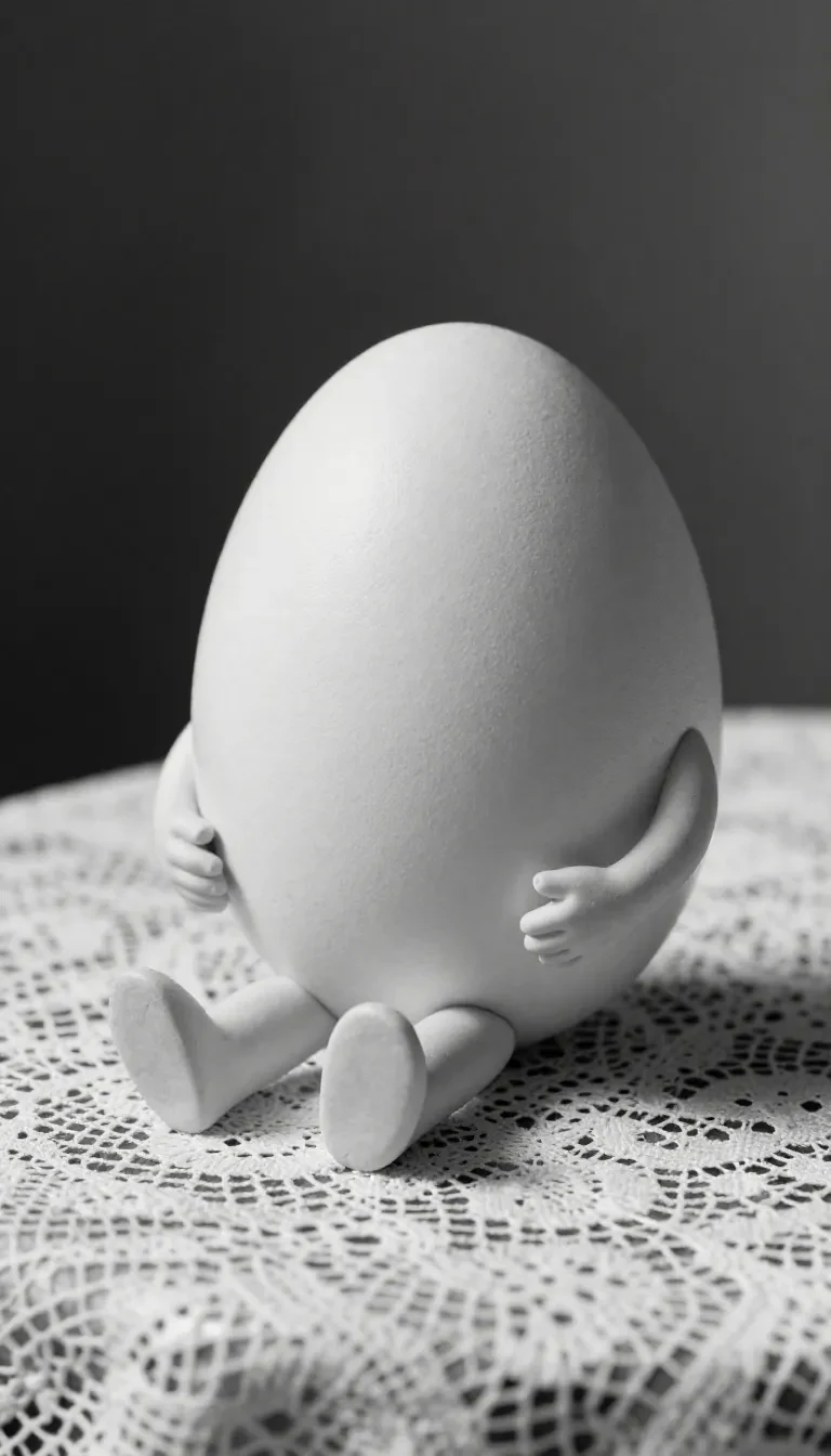 A collection of eggs with various creepy faces drawn on them, showcasing different expressions.