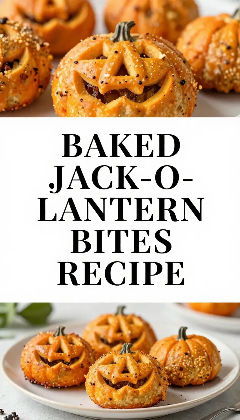 A platter of baked Jack-O’-Lantern bites shaped like mini pumpkins, garnished with herbs.