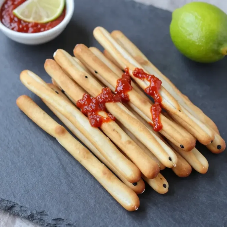 A plate of slithery snake-shaped breadsticks decorated with eyes and scales