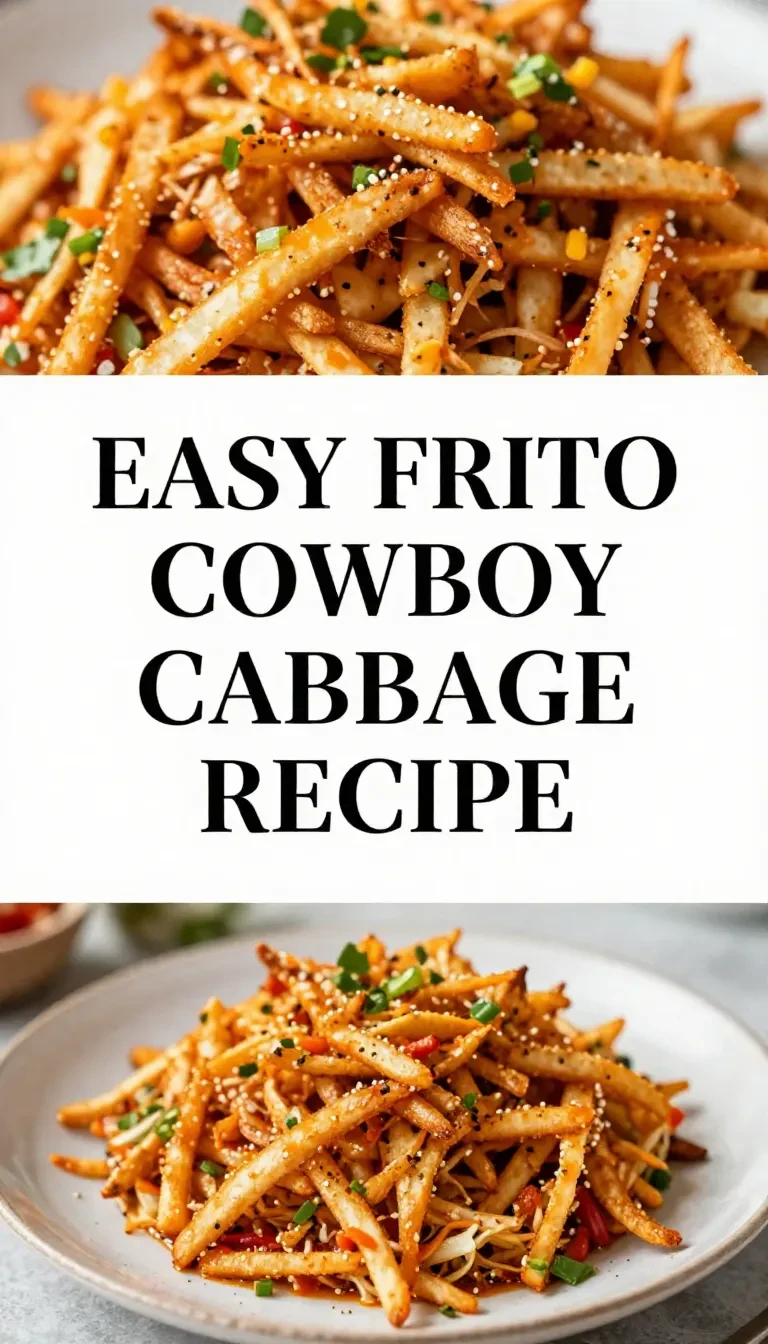 A bowl of Frito Cowboy Cabbage, featuring crispy Fritos atop sautéed cabbage.